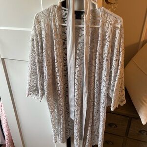 Baby Blue Designer Lace Robe